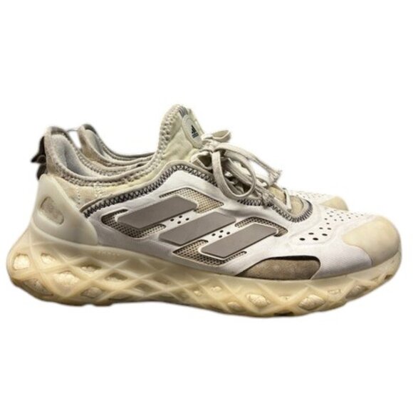 Adidas Web Boost Shoes Men’s 8.5 White Running Sneakers Lightweight Comfort - Picture 1 of 16